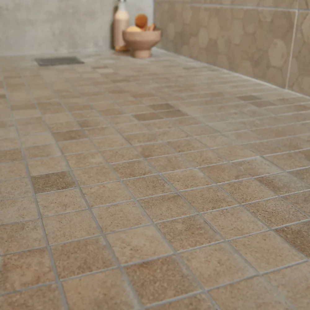 GoodHome Mosaïque sol et mur grège effet béton L.30 x l.30 cm x ép.10 mm, Kontainer- Mosaïque Pour Pièce À Vivre|Mosaïque