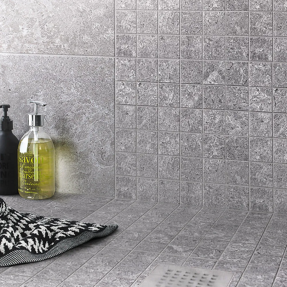 Colours Mosaïque Pour Douche<Mosaïque sol et mur gris 30 x 30 cm Soft Lime Stone