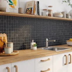 Casa Bella Mosaïque sol et mur noir 30 x 30 cm Oikos- Mosaïque Pour Douche|Mosaïque Pour Wc