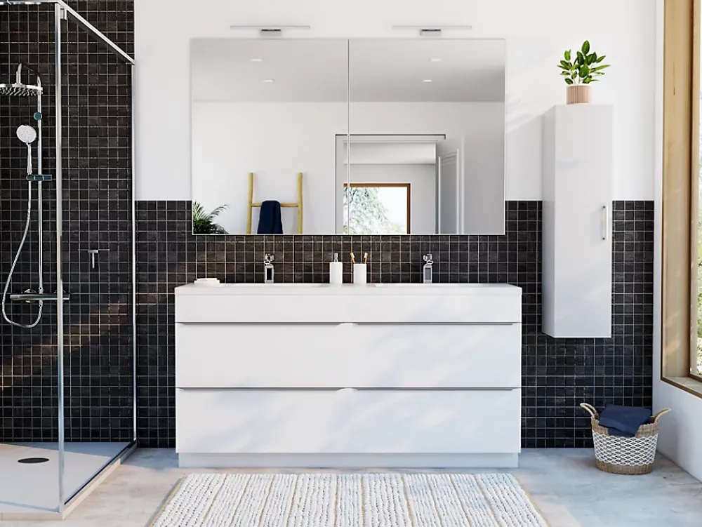 Casa Bella Mosaïque sol et mur noir 30 x 30 cm Oikos- Mosaïque Pour Douche|Mosaïque Pour Wc