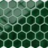 Ilcom Mosaïque sur résille pour salle de bain et cuisine en céramique 32.3 cm x 27.7 cm - Deep Green- Mosaïque Pour Salle De Bains|Mosaïque Pour Pièce À Vivre