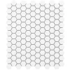 Ilcom Mosaïque Pour Douche|Mosaïque Pour Pièce À Vivre<Mosaïque sur résille pour salle de bain et cuisine en céramique 30 cm x 26 cm - Matt white hive