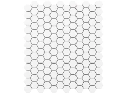 Ilcom Mosaïque Pour Douche|Mosaïque Pour Pièce À Vivre<Mosaïque sur résille pour salle de bain et cuisine en céramique 30 cm x 26 cm - Matt white hive
