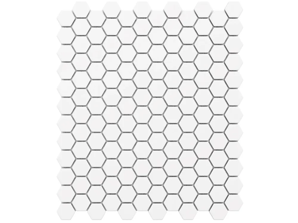 Ilcom Mosaïque Pour Douche|Mosaïque Pour Pièce À Vivre<Mosaïque sur résille pour salle de bain et cuisine en céramique 30 cm x 26 cm - Matt white hive
