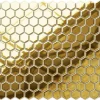 Ilcom Mosaïque sur résille pour salle de bain et cuisine en céramique 26.0 cm x 30.0 cm - Gold hive- Mosaïque|Mosaïque Pour Pièce À Vivre