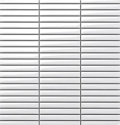 Ilcom Mosaïque sur résille pour salle de bain et cuisine en céramique 28.2 cm x 29 cm - White bamboo- Mosaïque Pour Douche|Mosaïque Pour Pièce À Vivre
