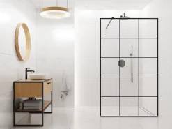 Ilcom Mosaïque sur résille pour salle de bain et cuisine en céramique 28.2 cm x 29 cm - White bamboo- Mosaïque Pour Douche|Mosaïque Pour Pièce À Vivre