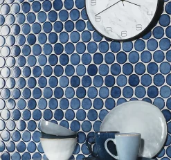 Ilcom Mosaïque sur résille pour salle de bain et cuisine en céramique 30.6 cm x 26.5 cm - Ocean breeze- Mosaïque|Mosaïque Pour Salle De Bains