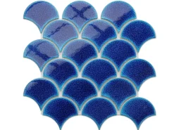 Ilcom Mosaïque sur résille pour salle de bain et cuisine en céramique 28.5 cm x 29.0 cm - Blue sky- Mosaïque Pour Douche|Mosaïque Pour Pièce À Vivre
