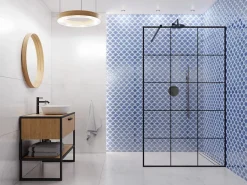 Ilcom Mosaïque sur résille pour salle de bain et cuisine en céramique 28.5 cm x 29.0 cm - Blue sky- Mosaïque Pour Douche|Mosaïque Pour Pièce À Vivre