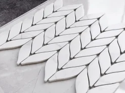 Ilcom Mosaïque|Mosaïque Pour Douche<Mosaïque sur résille pour salle de bain et cuisine en céramique 27.6 cm x 33.2 cm - Marble sparrow