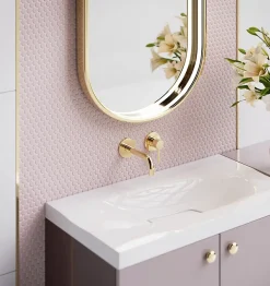 Ilcom Mosaïque|Mosaïque Pour Douche<Mosaïque sur résille pour salle de bain et cuisine en céramique 29.3 cm x 31.7 cm - Pink panther