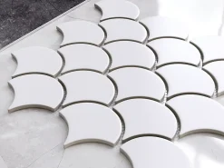 Ilcom Mosaïque sur résille pour salle de bain et cuisine en céramique 28.5 cm x 29 cm - First snow- Mosaïque|Mosaïque Pour Wc