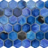 Ilcom Mosaïque sur résille pour salle de bain et cuisine en céramique 31.2 x 27 cm- Mixed ocean hive- Mosaïque Pour Salle De Bains|Mosaïque