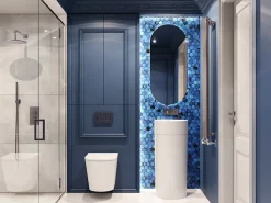 Ilcom Mosaïque sur résille pour salle de bain et cuisine en céramique 31.2 x 27 cm- Mixed ocean hive- Mosaïque Pour Salle De Bains|Mosaïque