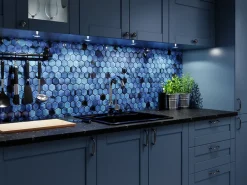 Ilcom Mosaïque sur résille pour salle de bain et cuisine en céramique 31.2 x 27 cm- Mixed ocean hive- Mosaïque Pour Salle De Bains|Mosaïque