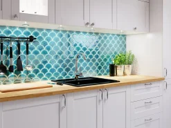 Ilcom Mosaïque Pour Salle De Bains|Mosaïque<Mosaïque sur résille pour salle de bain et cuisine en céramique - 28.5 cm x 29.0 cm - Adriatic wave