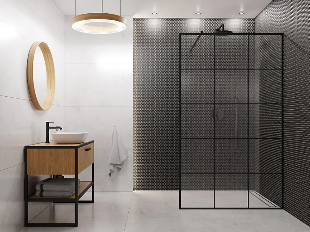 Ilcom Mosaïque Pour Pièce À Vivre|Mosaïque<Mosaïque sur résille pour salle de bain et cuisine en céramique 30 cm x 26 cm- Matt black hive