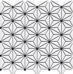 Ilcom Mosaïque|Mosaïque Pour Wc<Mosaïque sur résille pour salle de bain et cuisine en céramique 29.4 cm x 30.7 cm - Origami