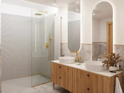 Ilcom Mosaïque<Mosaïque sur résille pour salle de bain et cuisine en céramique 31.7 cm x 29.3 cm - Matt white dot