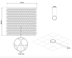 Ilcom Mosaïque<Mosaïque sur résille pour salle de bain et cuisine en céramique 31.7 cm x 29.3 cm - Matt white dot