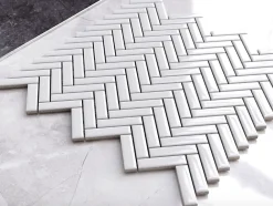 Ilcom Mosaïque Pour Douche<Mosaïque sur résille pour salle de bain et cuisine en céramique 28 cm x 27 cm - Gloss white chevron