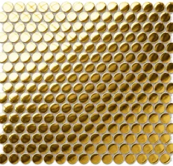 Ilcom Mosaïque<Mosaïque sur résille pour salle de bain et cuisine en céramique 29.3 cm x 31.7 cm - Golden drops