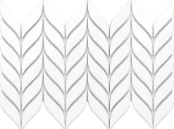 Ilcom Mosaïque sur résille pour salle de bain et cuisine en céramique 27.5 cm x 21.8 cm - White sparrow- Mosaïque|Mosaïque Pour Salle De Bains