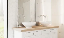 Ilcom Mosaïque sur résille pour salle de bain et cuisine en céramique 27.5 cm x 21.8 cm - White sparrow- Mosaïque|Mosaïque Pour Salle De Bains