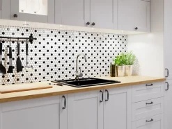 Ilcom Mosaïque sur résille pour salle de bain et cuisine en céramique 30 cm x 26 cm - White honey- Mosaïque Pour Douche