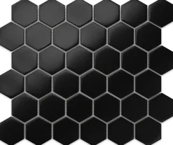 Ilcom Mosaïque Pour Pièce À Vivre|Mosaïque Pour Wc<Mosaïque sur résille pour salle de bain et cuisine en céramique 29.7 cm x 26.2 cm - Black honey