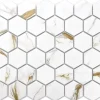 Ilcom Mosaïque Pour Pièce À Vivre|Mosaïque Pour Wc<Mosaïque sur résille pour salle de bain et cuisine en céramique 29.7 cm x 26.2 cm - Gold honey