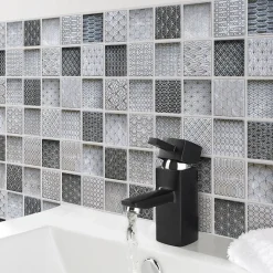 Casa Linea Mosaïque Pour Douche|Mosaïque Pour Salle De Bains<Mosaïque Tennessee noir et blanc 4,8 x 4,8 cm