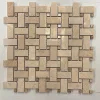Albedo Pierre Mosaïque Tissage panier en Marbre Beige - Emperador- Mosaïque Pour Douche|Mosaïque
