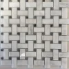 Albedo Pierre Mosaïque Tissage panier en Marbre Blanc - Noir- Mosaïque|Mosaïque Pour Pièce À Vivre