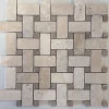 Albedo Pierre Mosaïque Tissage panier en Travertin Ivoire - Noçe- Mosaïque Pour Douche