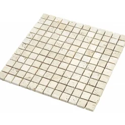Decoon Mosaïque Travertin - Beige - 2.3 x 2.3 cm- Mosaïque Pour Douche|Mosaïque Pour Salle De Bains