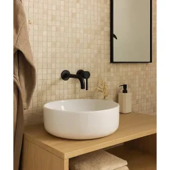 Decoon Mosaïque Travertin - Beige - 2.3 x 2.3 cm- Mosaïque Pour Douche|Mosaïque Pour Salle De Bains