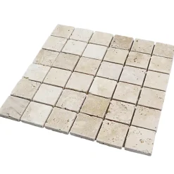 Decoon Mosaïque Pour Douche|Mosaïque Pour Wc<Mosaïque Travertin - Beige - 4.8 x 4.8 cm