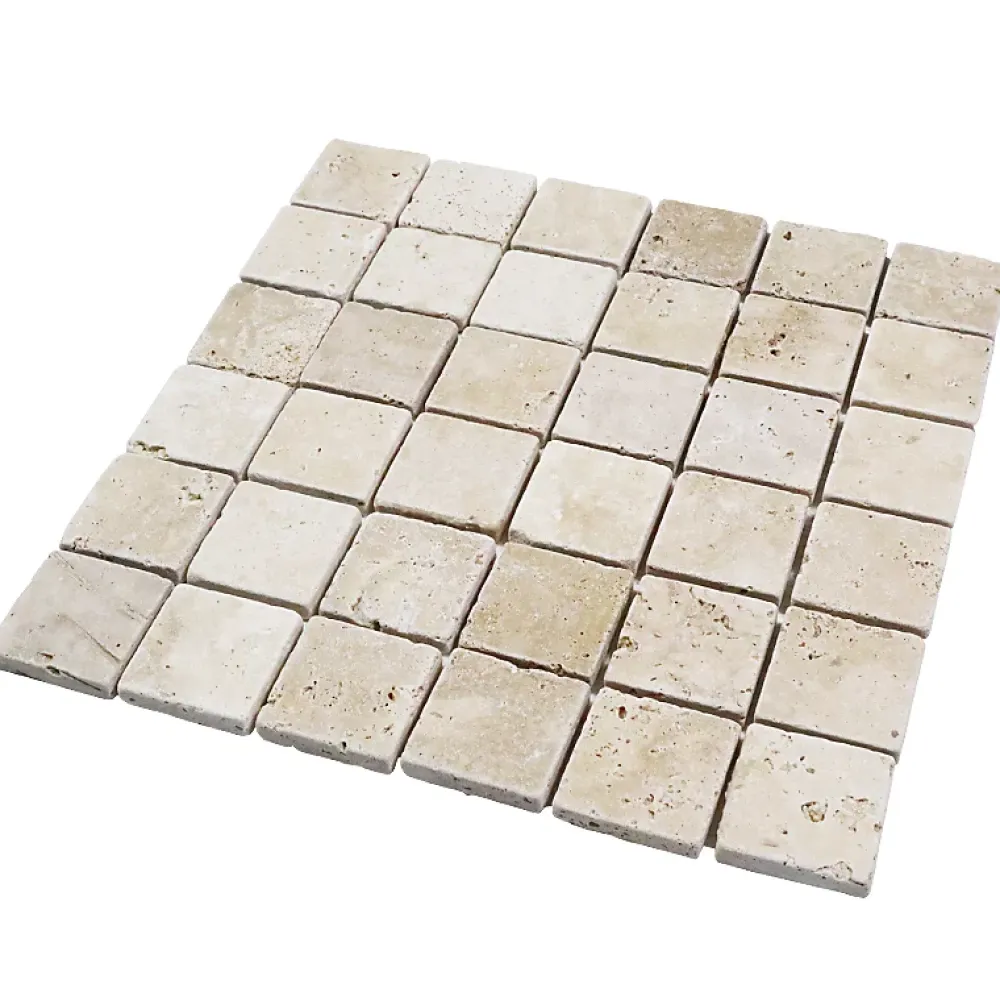 Decoon Mosaïque Pour Douche|Mosaïque Pour Wc<Mosaïque Travertin - Beige - 4.8 x 4.8 cm
