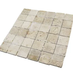 Decoon Mosaïque Pour Douche|Mosaïque Pour Wc<Mosaïque Travertin - Beige - 4.8 x 4.8 cm