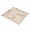 Decoon Mosaïque Pour Douche|Mosaïque Pour Salle De Bains<Mosaïque travertin Noce 4,8x4,8 - plaque de 30x30 cm - 1cm épaisseur