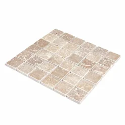 Decoon Mosaïque Pour Douche|Mosaïque Pour Salle De Bains<Mosaïque travertin Noce 4,8x4,8 - plaque de 30x30 cm - 1cm épaisseur