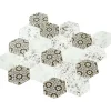 Decoon Mosaïque Verre - Mix Brown Déco - Hexagones- Mosaïque Pour Wc