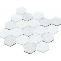 Decoon Mosaïque Verre - Mix Brown Déco - Hexagones- Mosaïque Pour Wc