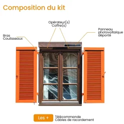 Bubendorff Volet Battant<Moteur Solaire 2 Vantaux Kit Complet Pour Volet Battant