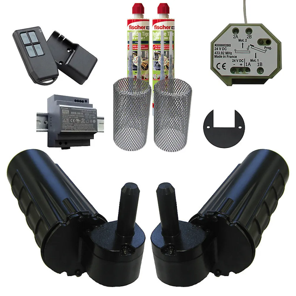 Slid’Up By Mantion Volet Battant<Motorisation pour volet 2 battants SLID'UP URANUS radio - gond 14 mm - kit scellement - alimentation à découpage