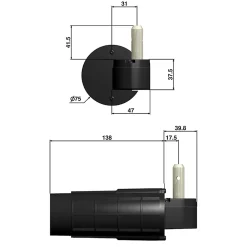 Slid’Up By Mantion Motorisation pour volet 2 battants SLID'UP URANUS radio - gond 14 mm - kit scellement - alimentation à encastrer- Volet Battant