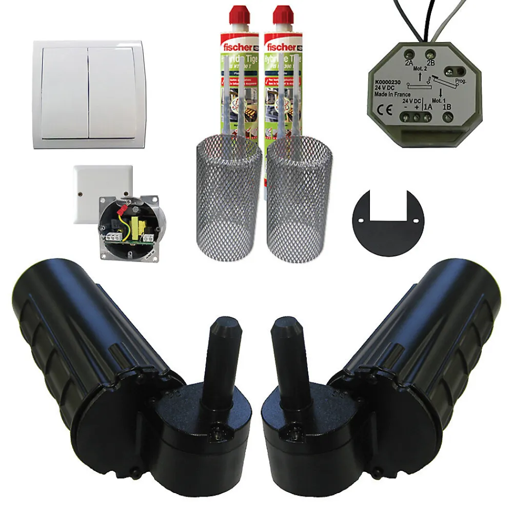 Slid’Up By Mantion Volet Battant<Motorisation pour volet 2 battants SLID'UP URANUS filaire - gond 14 mm - kit scellement - alimentation à encastrer