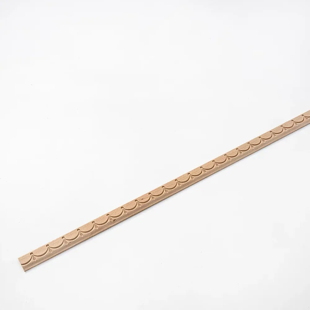 Woodbord Moulure<Moulure murale décorative en bois ROYALE - 3 x 100 cm - Brut sans peinture - Cimaise - Plinthe - Baguette d'ornement
